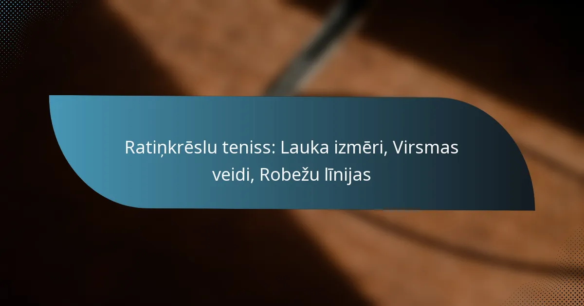 Ratiņkrēslu teniss: Lauka izmēri, Virsmas veidi, Robežu līnijas